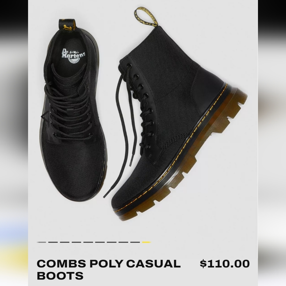 Dr Martens combs poly casual combat boots Size 4